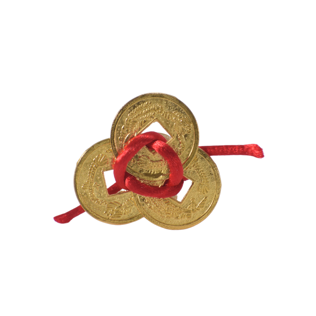 Amuleto Feng Shui de 3 Monedas Chinas