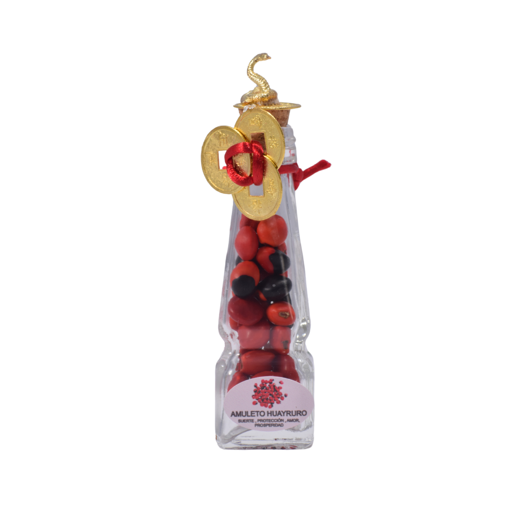 Botella amuleto Huayruro M