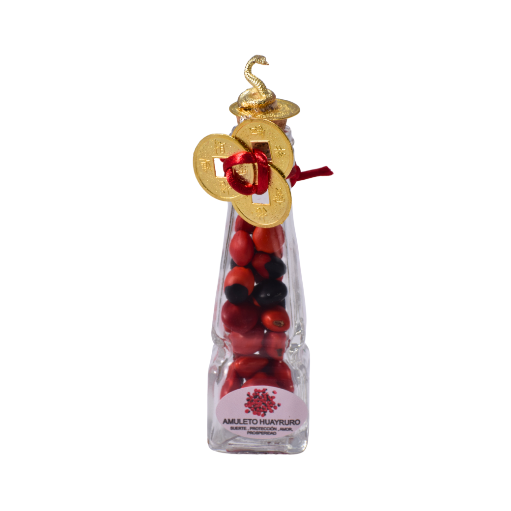 Botella amuleto Huayruro M