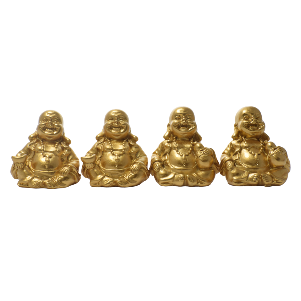 Set 4 buda sonriente