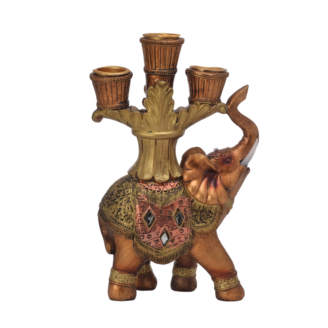 Candelabro Elefante Dorado