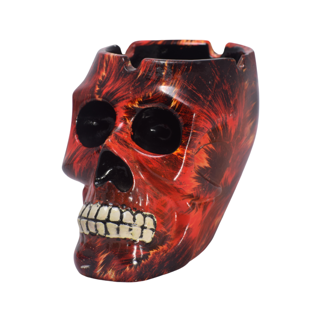 Cenicero Calavera Rojo M