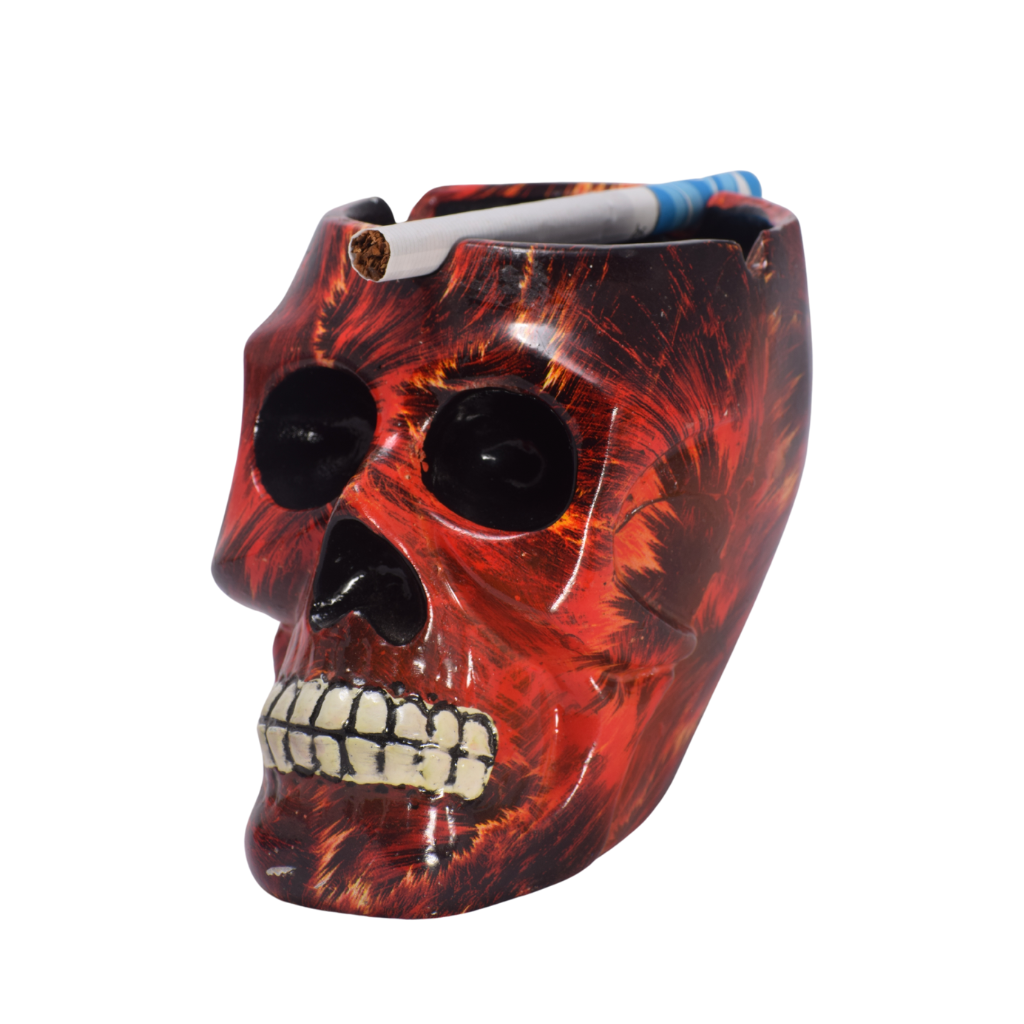 Cenicero Calavera Rojo M