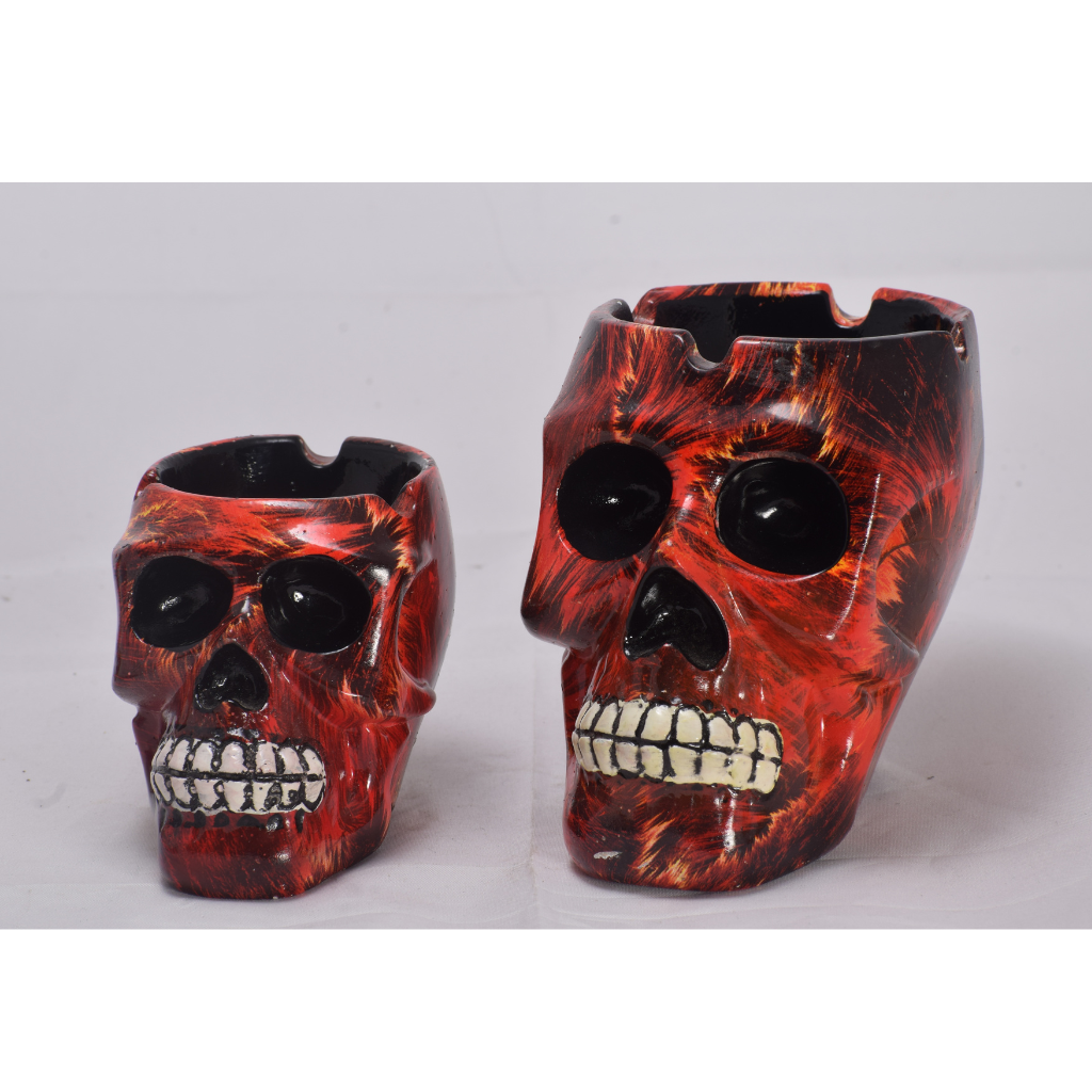 Cenicero Calavera Rojo M