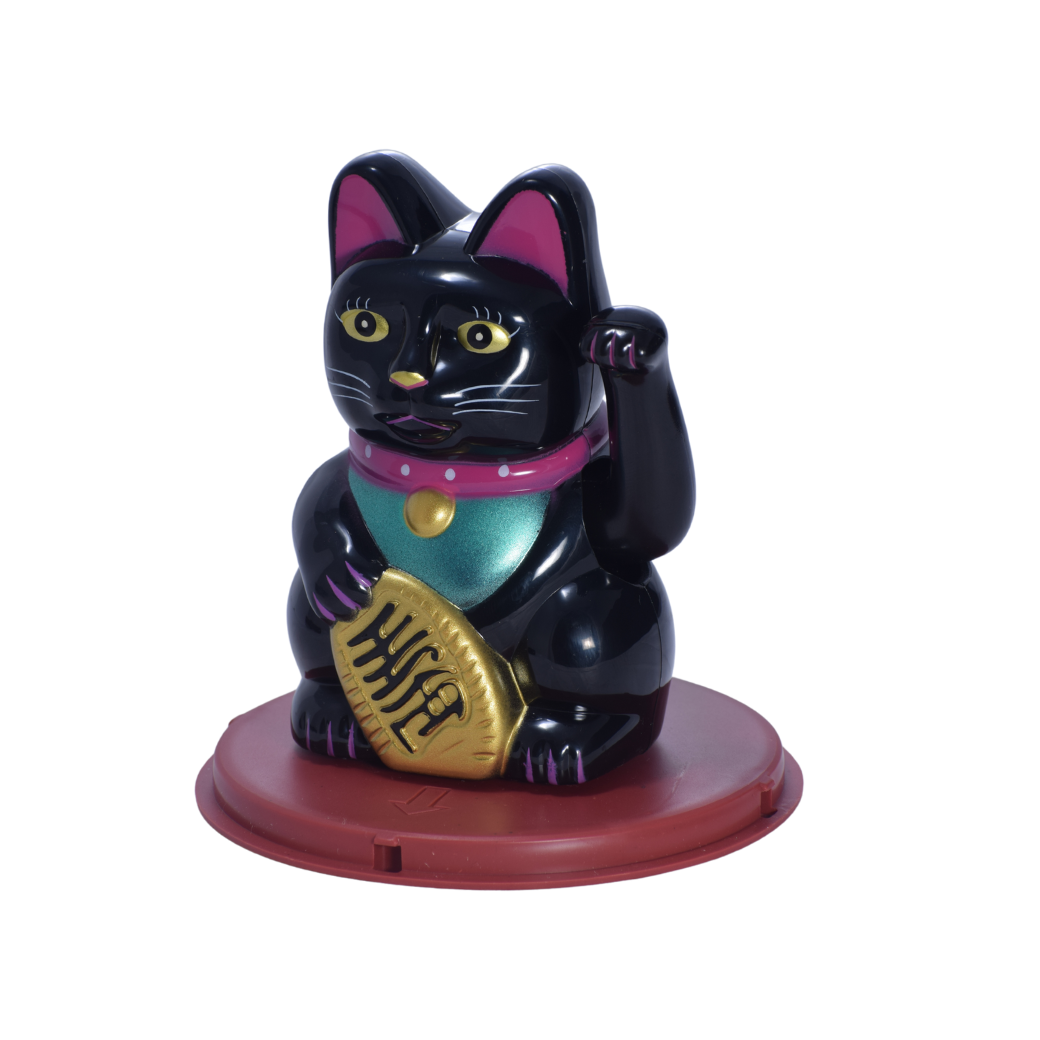 Gato Llama Plata Negro