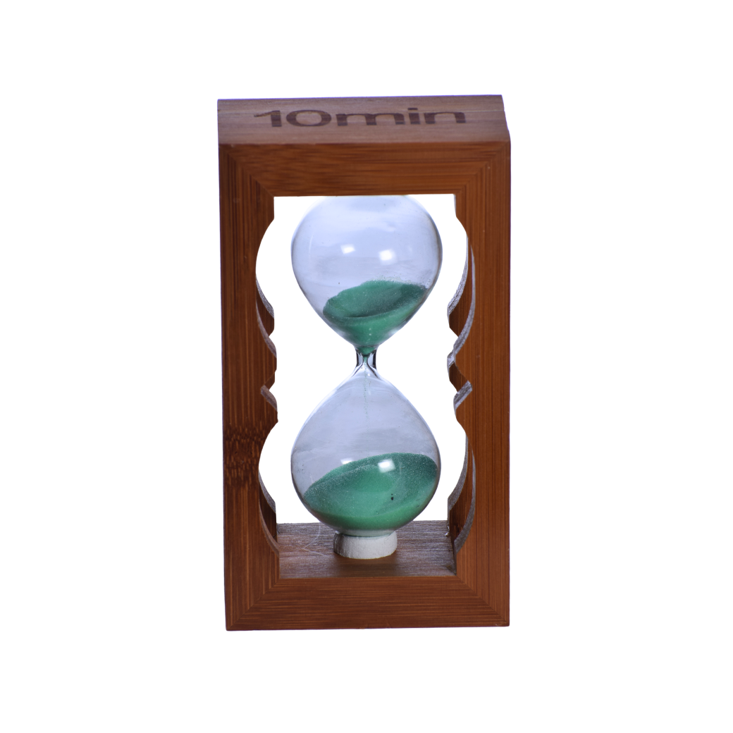 Reloj de Arena de Madera Tallada