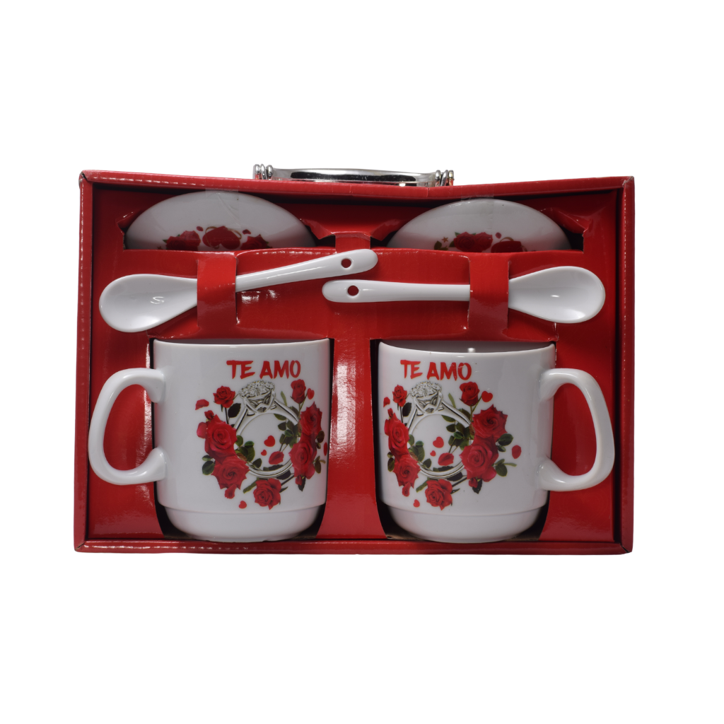 Set Tazas con Tapa Te Amo