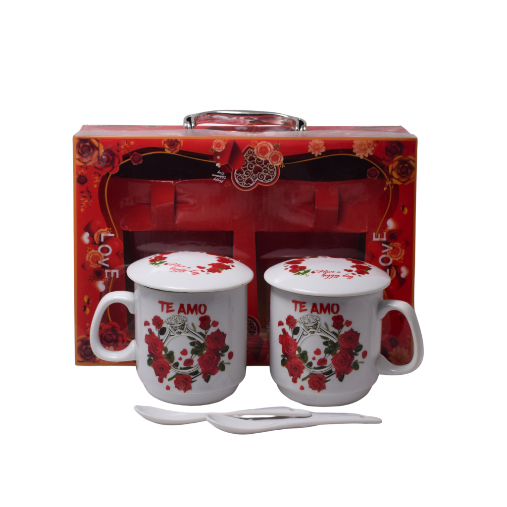 Set Tazas con Tapa Te Amo