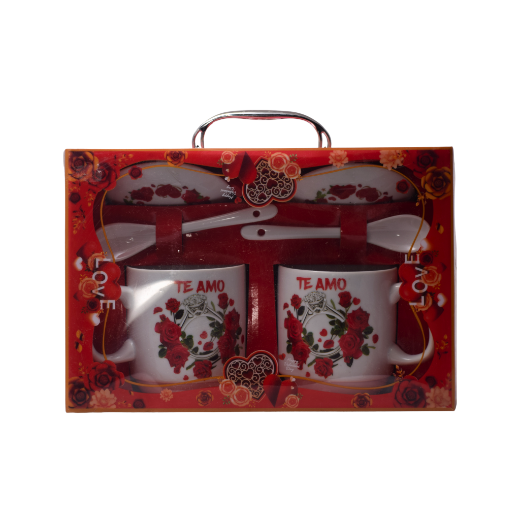 Set Tazas con Tapa Te Amo