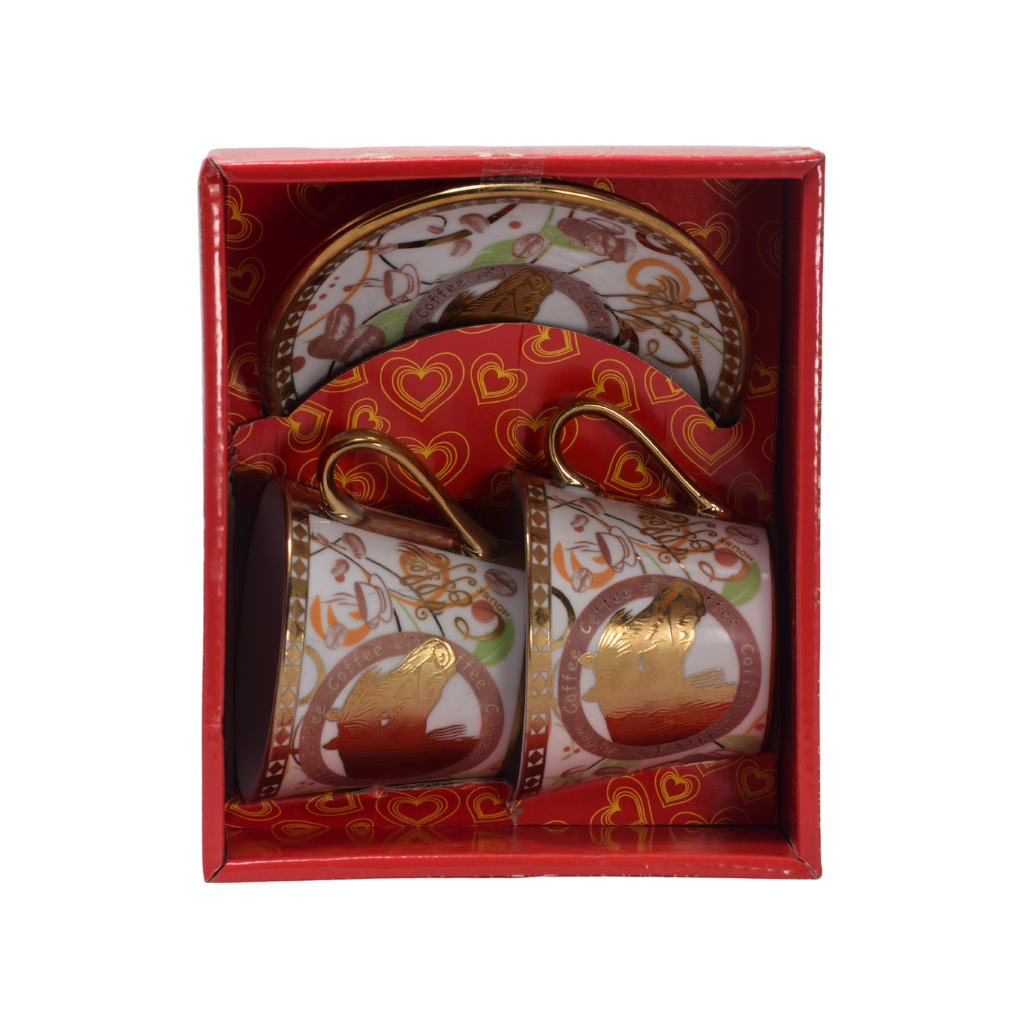 Set Taza Vintage Dorado