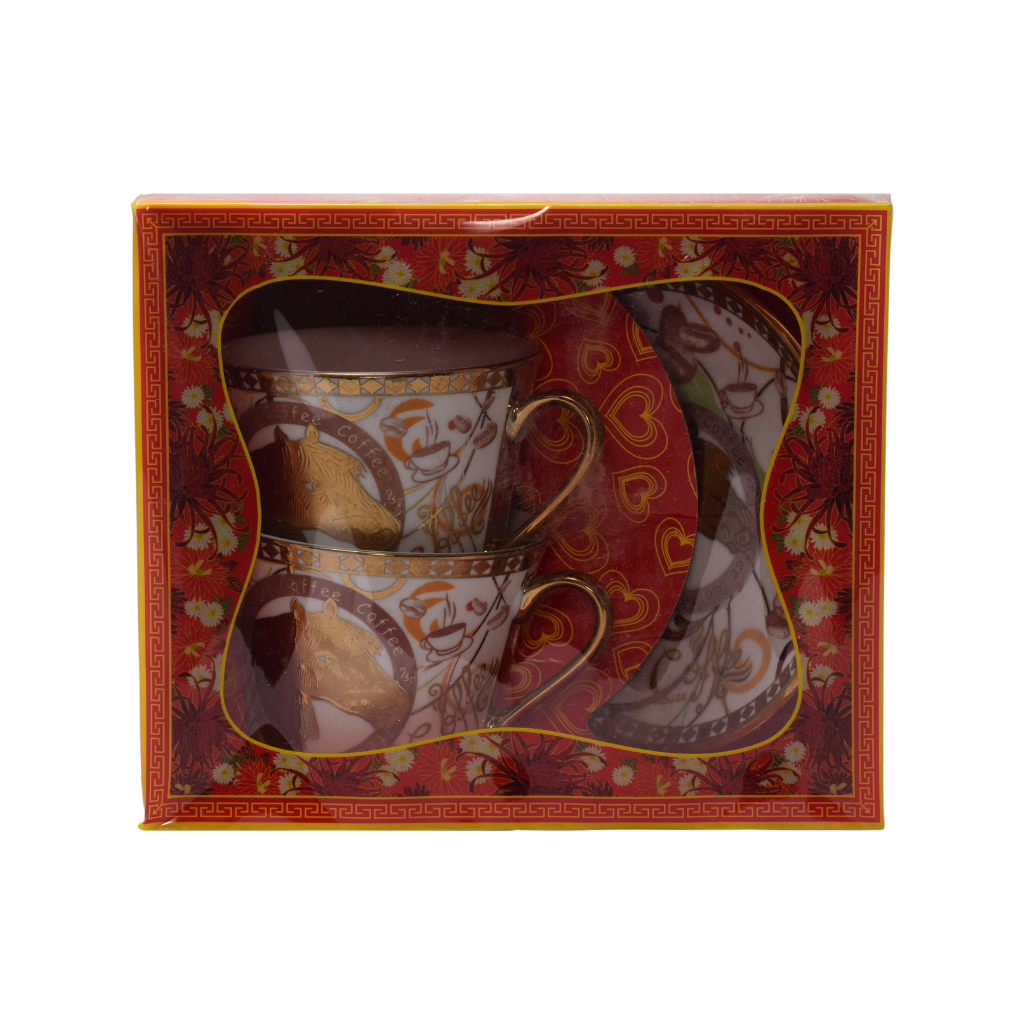 Set Taza Vintage Dorado