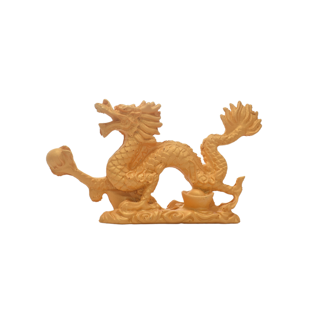 Dragón Chino Dorado Bola