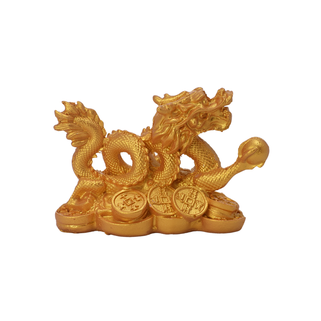 Dragón Chino Dorado Moneda