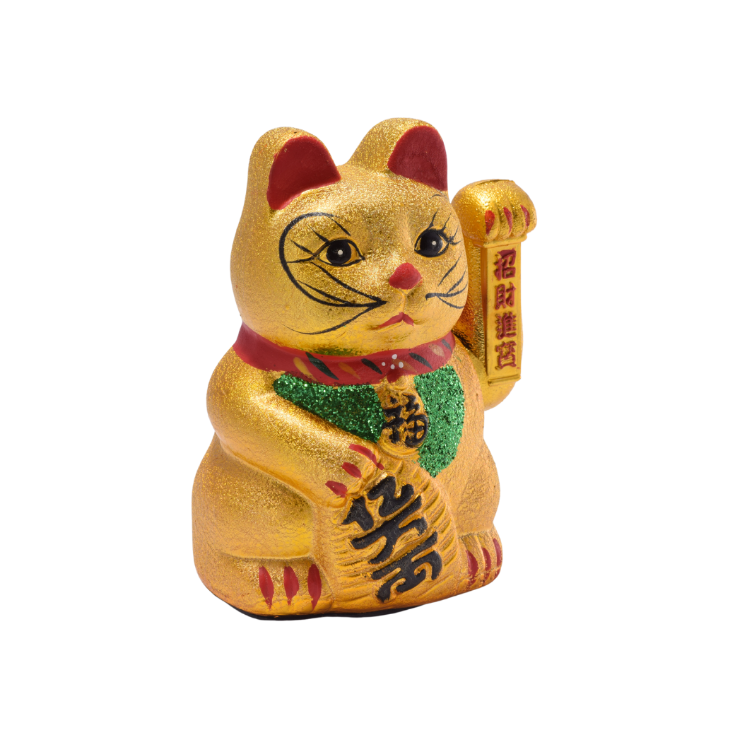 Maneki Neko Dorado Mediano