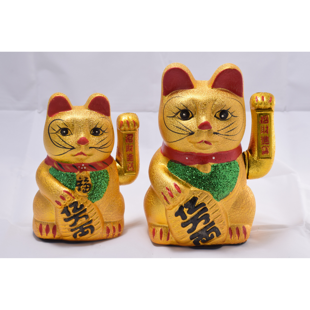Maneki Neko Dorado Mediano