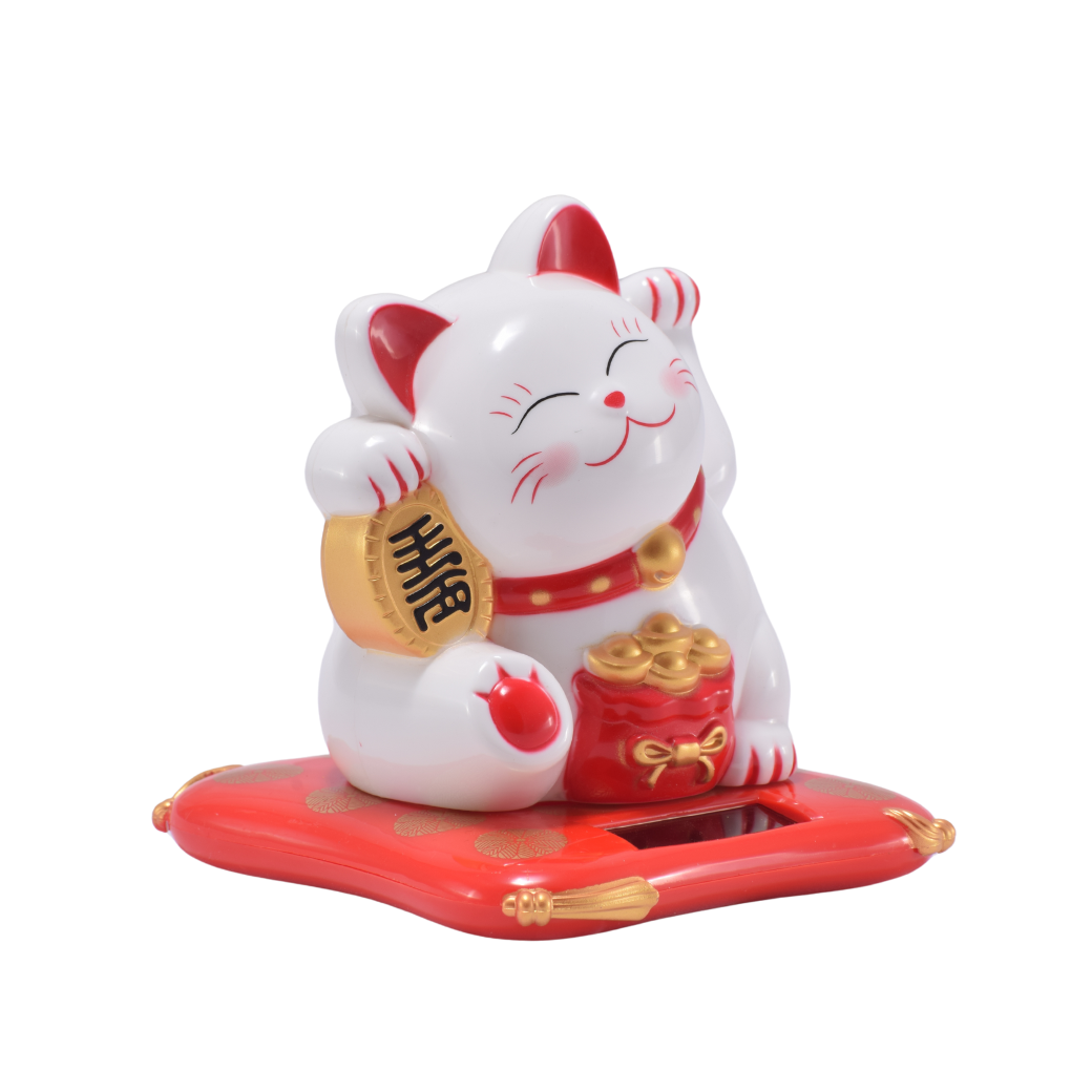 Maneki Neko Blanco Solar
