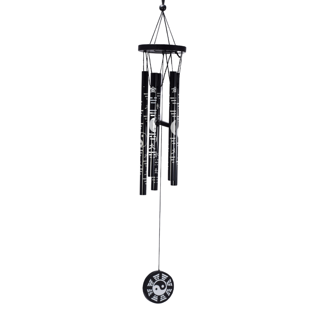 Campana de Viento Feng Shui con Símbolos Taoístas