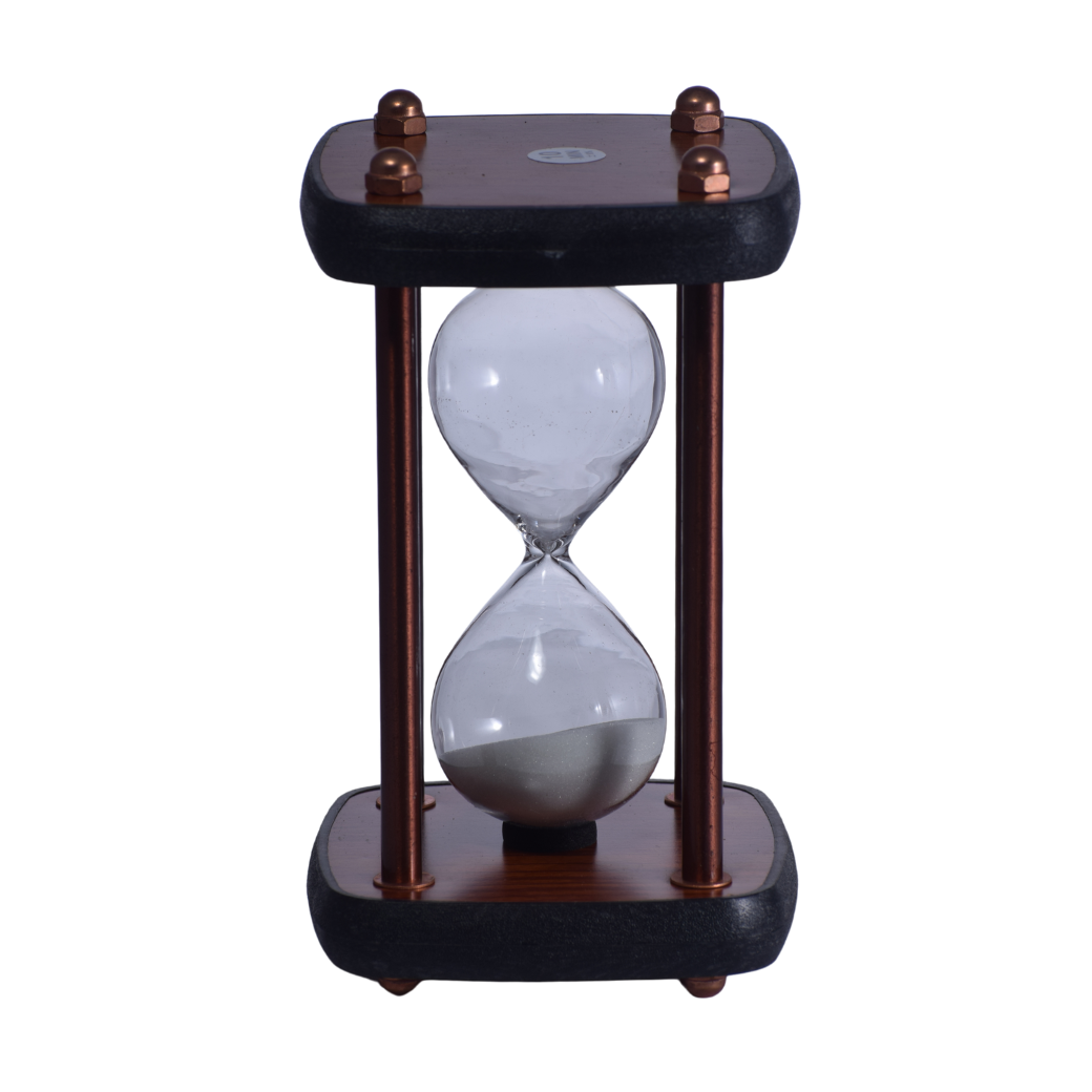 Reloj de Arena Vintage con Arena Blanca