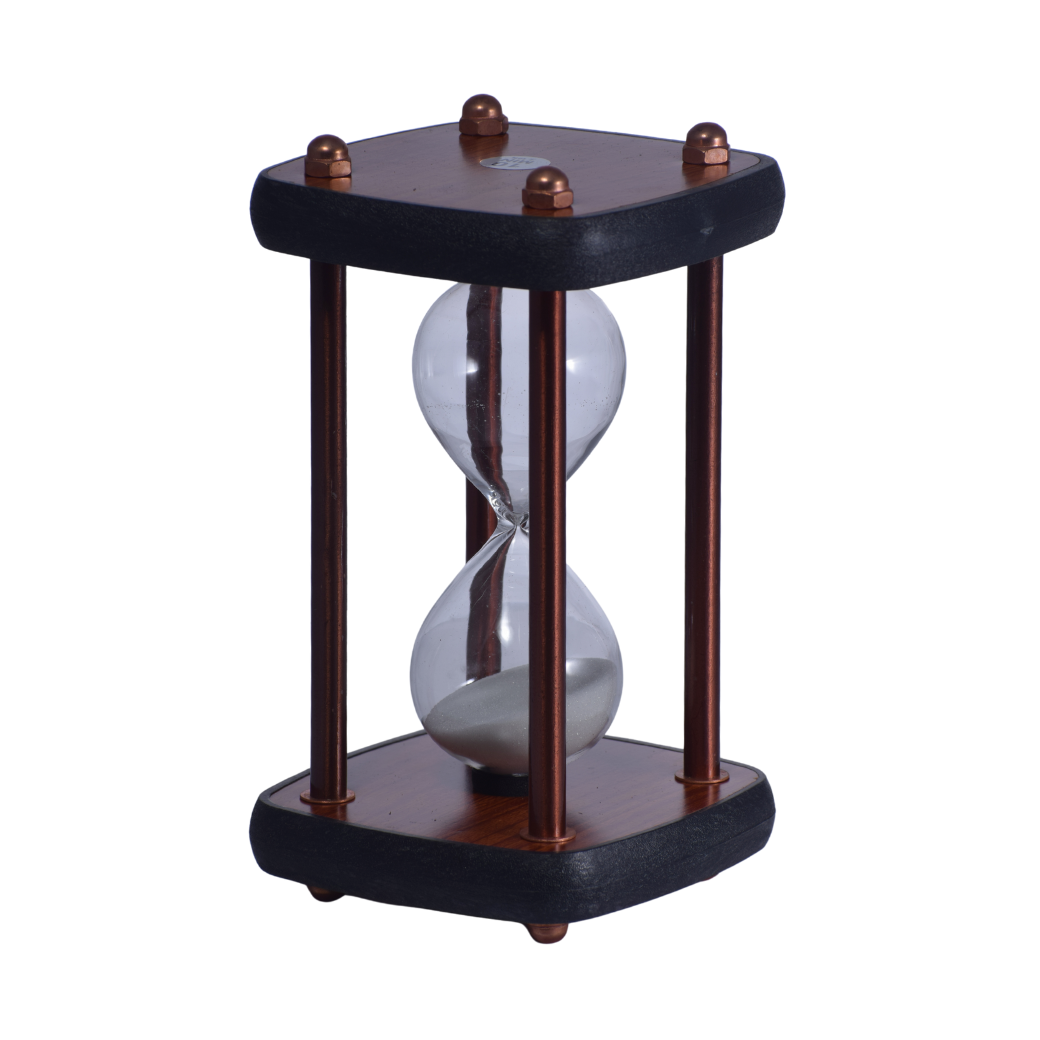 Reloj de Arena Vintage con Arena Blanca