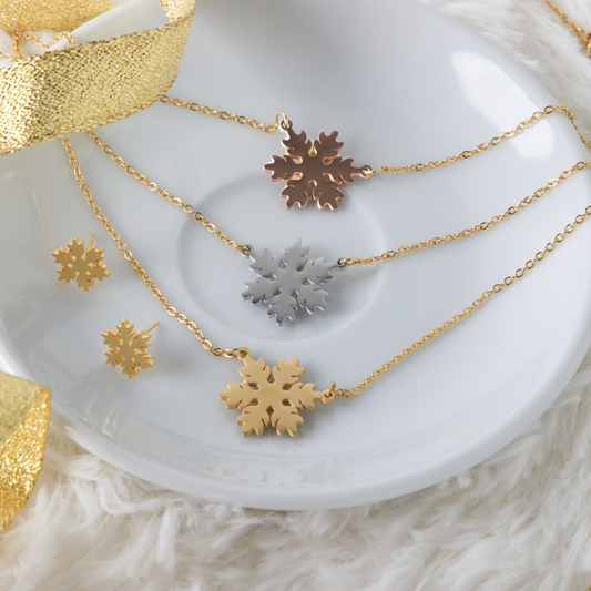 Set collar y aretes - invierno