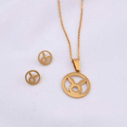 Set collar y aretes - conejos