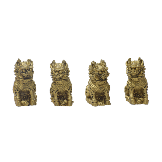 Set 4 Leones Fu Guardianes Chinos