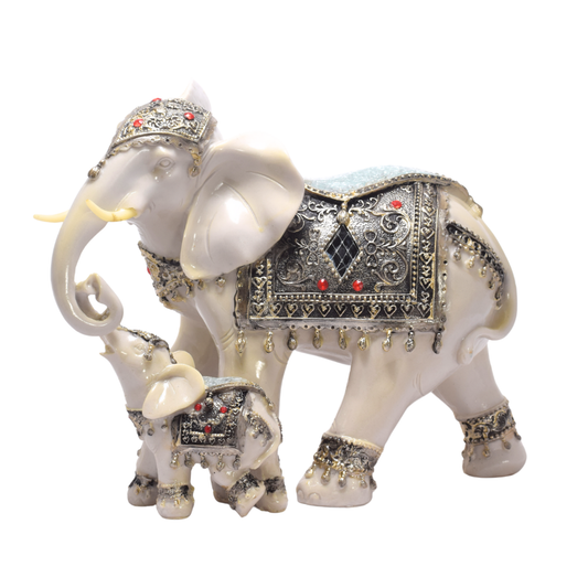 Pareja Elefante Madre Hijo