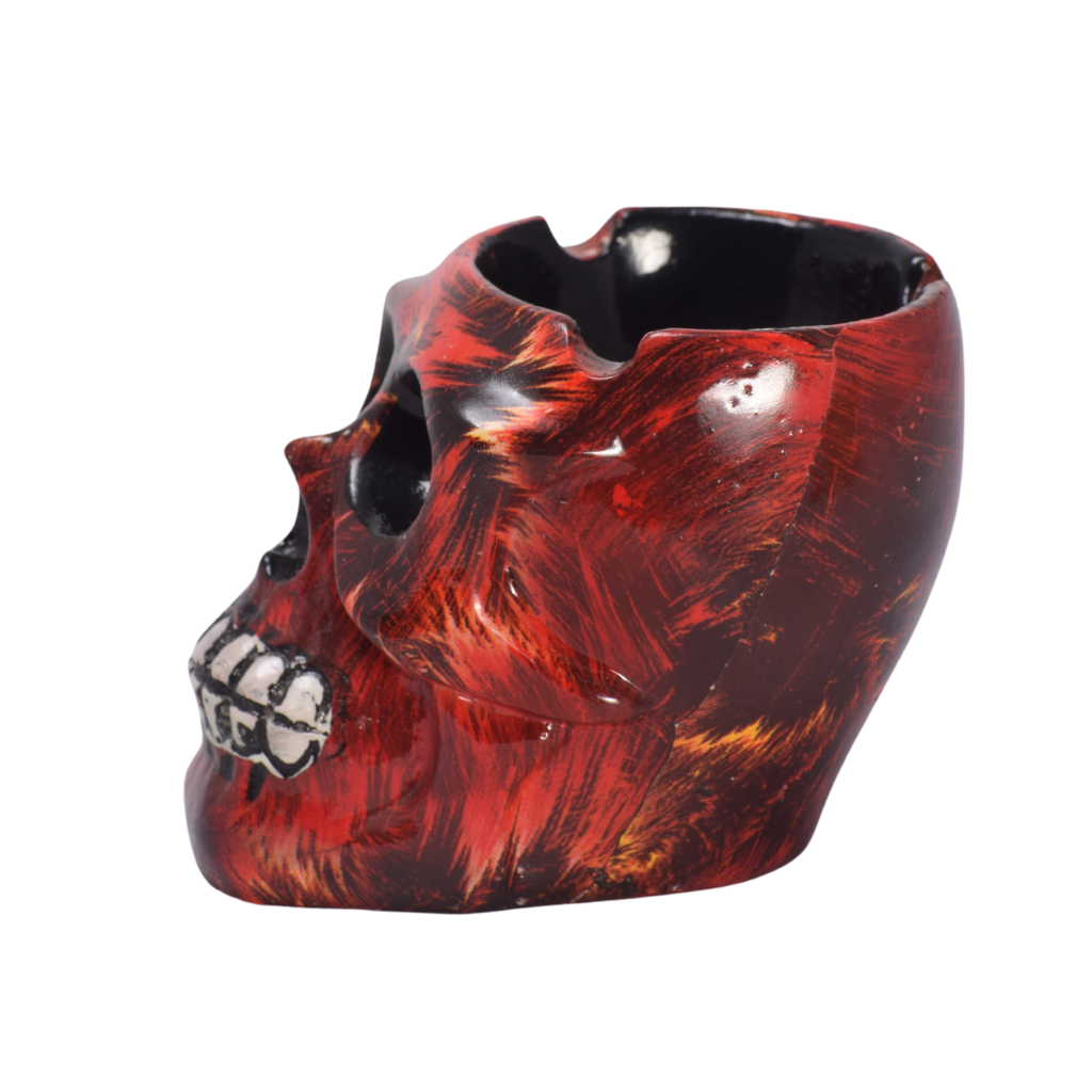 Cenicero Calavera Rojo