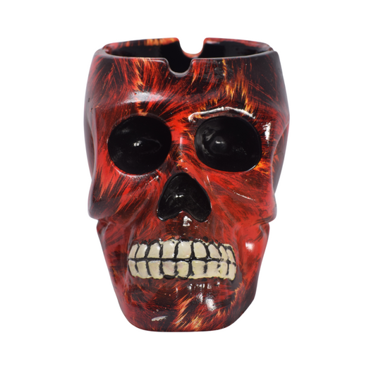 Cenicero Calavera Rojo M