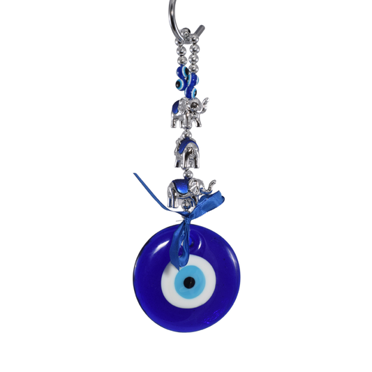 Colgante de Ojo Turco con Elefantes