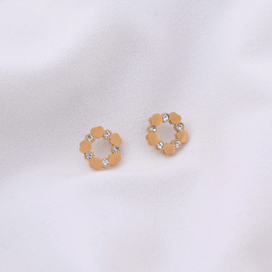 Aretes flores y brillos