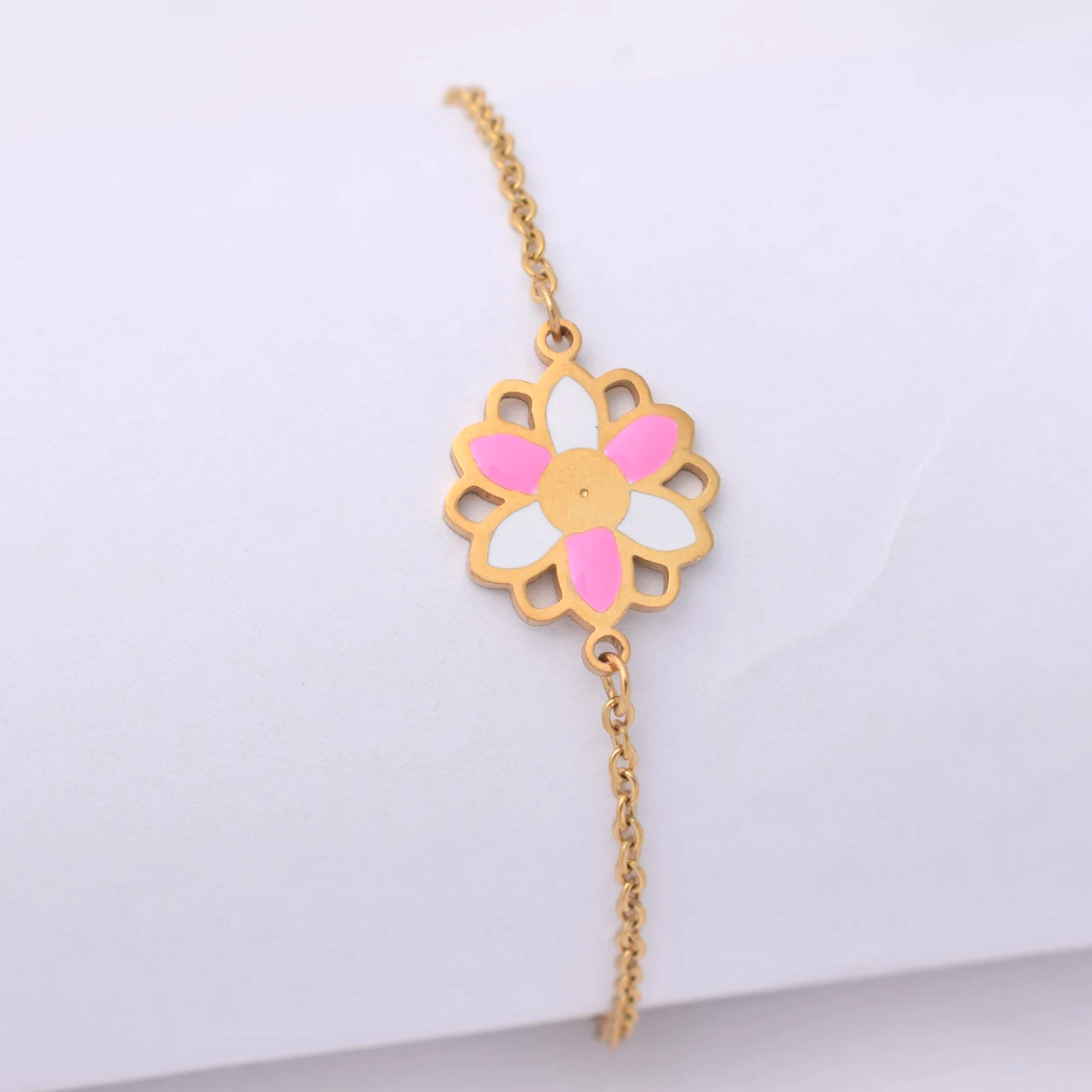 Pulsera flores colores
