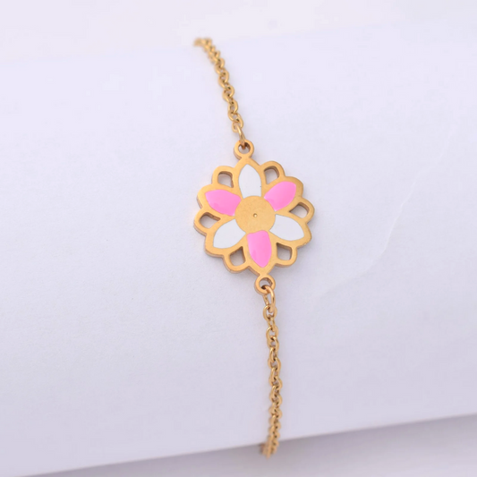 Pulsera flores colores